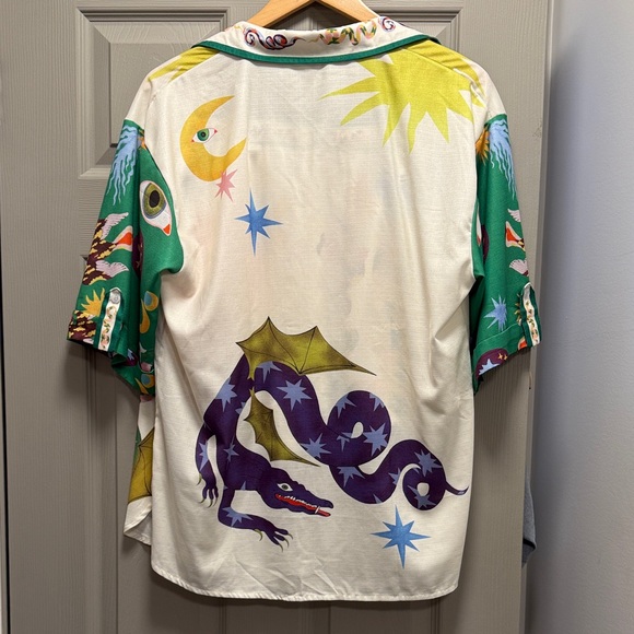 Colorful Patterned Women's Shirt - Picture 2 of 3